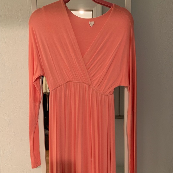 Maxi pink maternity dress - Picture 4 of 7